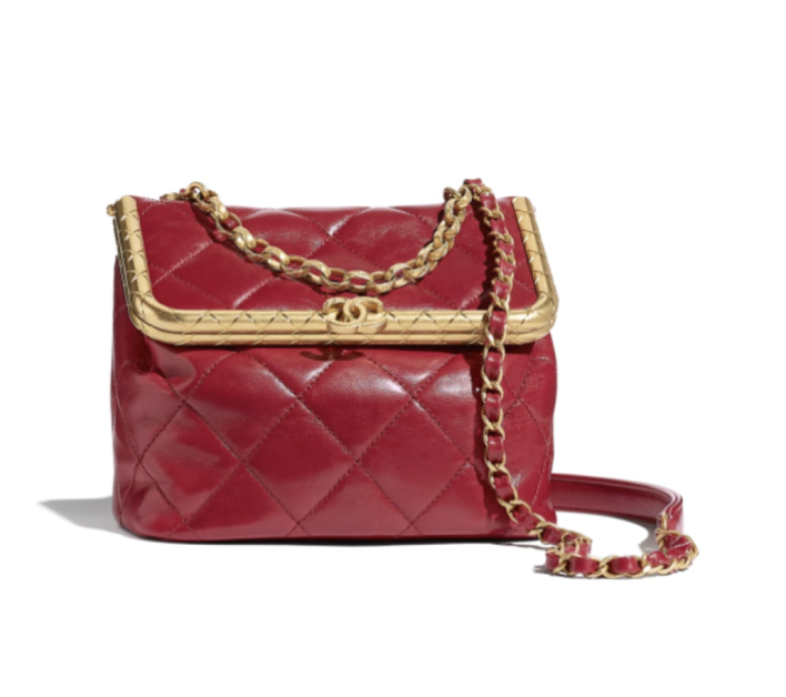 Chanel 大號紅色Kiss-Lock 扣系列手袋$39,300
